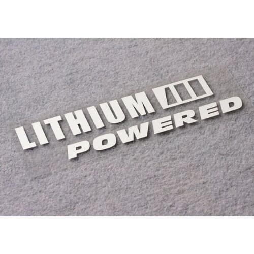Lithium POWERED Car Styling Vinyl Sticker Motorcycle Laptop Phone Decals