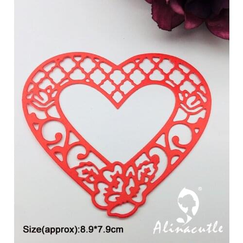 Metal Cutting Die Cut Heart Valentines Scrapbook Paper craft album Handmade Card Stencil Cutter Punch Art Dies Alinacutle
