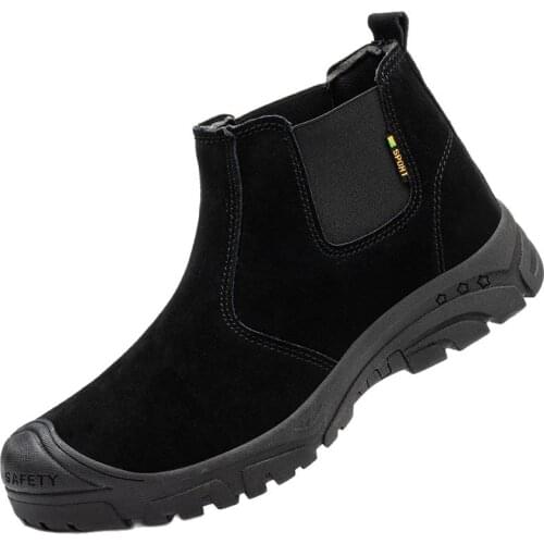 2021 New Men Boots Safety Shoes Work Men Welder Shoes Lightweight Chelsea Boots Men Work Shoes Indestructible Industrial Shoes