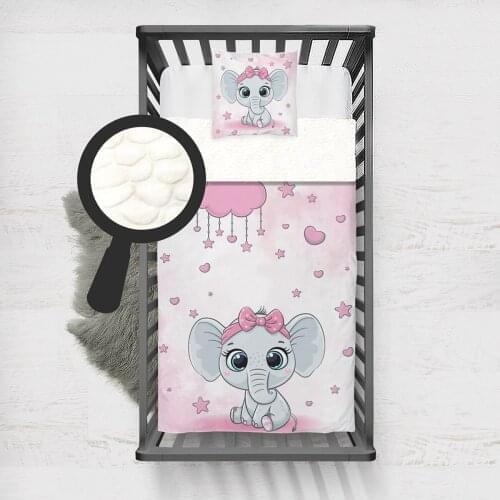 Kids Minky Blanket Super Soft and Warm Baby Blankets Children for Couch and Bed Pink Elephant Cloud Model 211