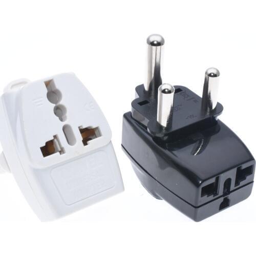 Wholesale Black 250V 15A copper Universal US UK AU SWISS ITALY EU to India Israel Nepal Power Plug Adapter Type M