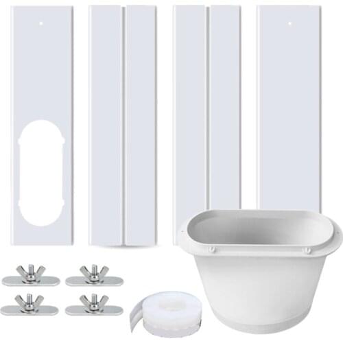 Portable Durable Plastic Air Conditioner Window Adapter Set Exhaust Hose/Tube Connector Window Seal Easy to Use Install N0PF