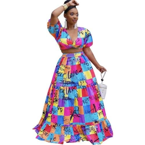 Zoctuo Casual Maxi Skirt 2 Piece Sets For Women Sexy Summer High Waist Skirt Set Backless Short Sleeve Skirt And Top Set Girls