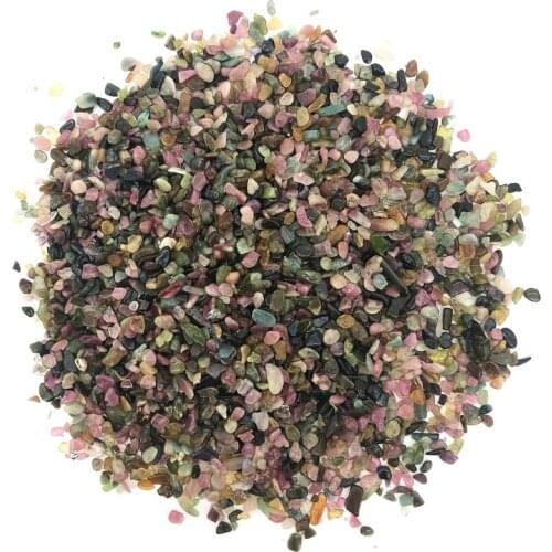 Drop Shipping 50g 2-4mm Natural Colorful Tourmaline Gravel Quartz Crystal Rock Chip Healing Reiki Natural Stones and Crystals