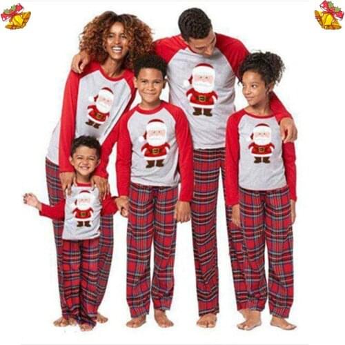 Mom Father Kids Baby Family Christmas Pajamas Set Mom Mother Mommy and Me Adult Pajamas Romper Family Matching Clothes Outfits