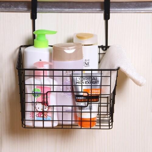 Creative Iron Art Storage Basket Kitchen Cabinet Hanging Basket Storage Basket Hanging Shelf Storage Basket In Bathroom Toilet