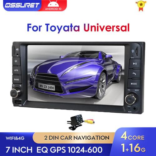 2 din Android Universal Car Multimedia Radio Player Stereo for toyata Vios Crown Camry Hiace Corolla RAV4 Terios 4Runner MR2 RDS