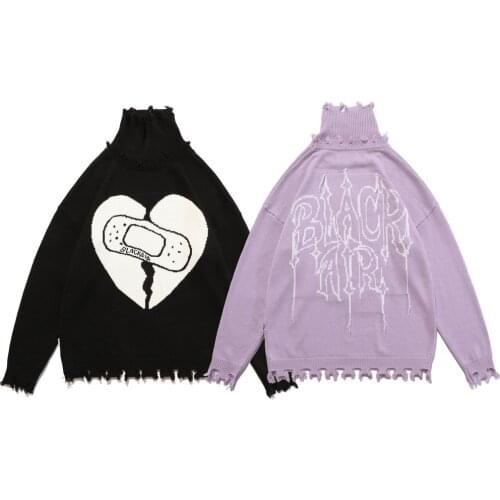 Womens Harajuku Sweater White Cartoon Dinosaur Pullover Casual O-neck Knitted Hip Hop Sweater Couple Streetwear Spring&Autumn