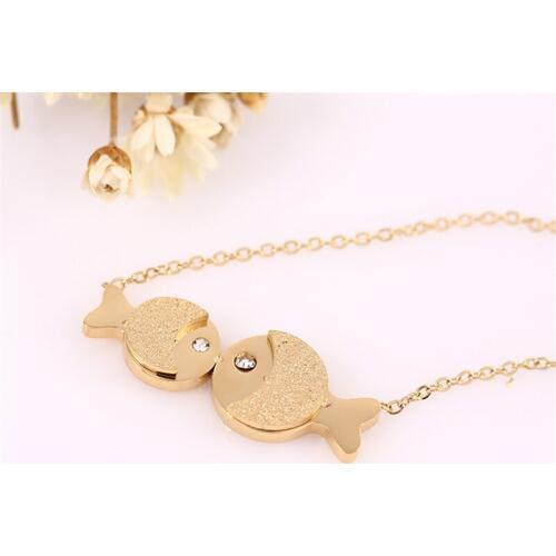 ZRM Sweet and Lovely Fish Shaped Animal Pendant Necklace for Women Birthday Party