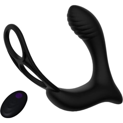 10 Speed Anal Butt Plug Gay Vibrator Masturbator Sex Toys Vibrating Prostate Massager Remote Control for Men Adults Penis Rings