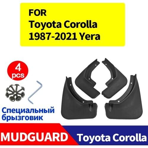 Car Mudflaps FOR Toyota corolla LE Mudguards Splash Mud Flap Guard Fender Mudguard Accessories Auto Styline 1987-2021 year 4pcs