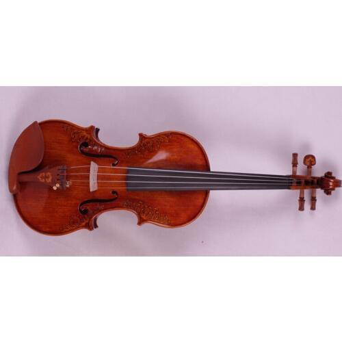 4 string 4/4 Violin Ebony parts Flame Maple Back Antique Varnish Spruce Master Powerful Sound Pro#4