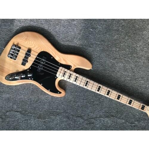 4 string fanned fret electric bass ash body maple neck 33-35' passive pick up free shipping