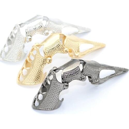9cm Fashion Punk Joint Ring Alloy Personality Men Women Armor Knuckle Long Open Full Finger Rings NYZ Shop