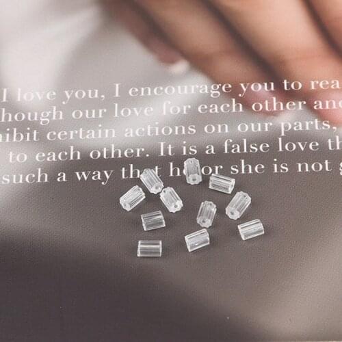 4 Style Earrings Accessories Long Tubular Silicone Tubing Earring Back Plastic Octagonal Earring Stopper DIY Jewelry Findings