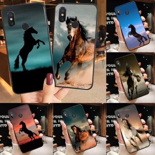 Animal Cool Horse Run Phone Case For Xiaomi Mi A1 A2 5 6 6PLUS 8 9 SE Lite MIX 2 2S MAX 2 3 Pocophone F1