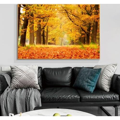 De Hoge Veluwe National Park of Netherlands Landscape Poster Autumn Canvas Painting Prints Wall Art Pictures for Home Decor