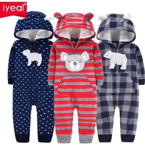 Newborn Baby Boys Clothes Baby Girl Romper Cartoon Hooded Long Sleeve Infant Cotton Jumpsuit for Kids new born Baby Outfits