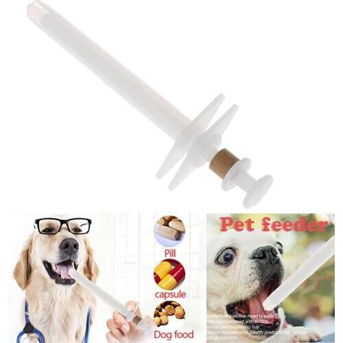 Pet Dog Cat Puppy Pills Dispenser Feeding Kit Given Medicine Control Rods Feeder