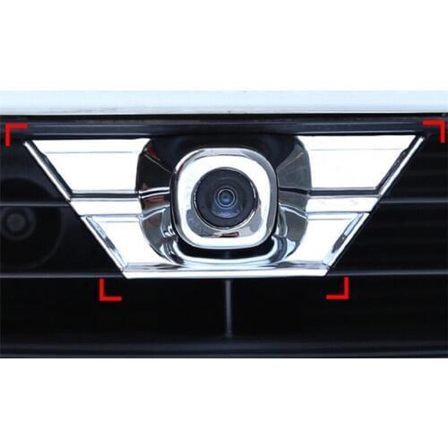For Toyota RAV4 2016 2017 2018 Car body styling ABS chrome Front radar camera light box cover Case parts accessories
