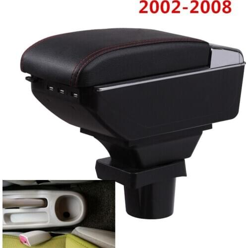 For Toyota Vios armrest box 2002/04/05/06/07/08 7USB+ double layer + LED light