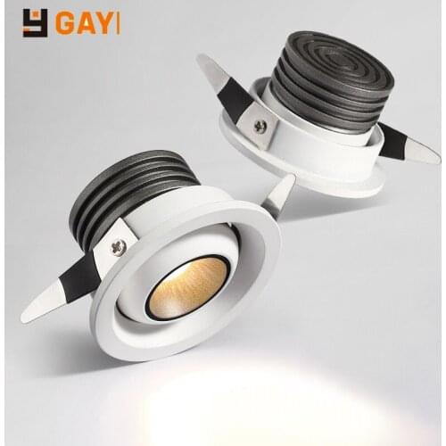 GAOYI 10PCS MINI 3W LED Wall Washer COB LED Downlight Ceiling Embedded Light Dimmable AC85-220V Showcase Cabinet Indoor D35mm