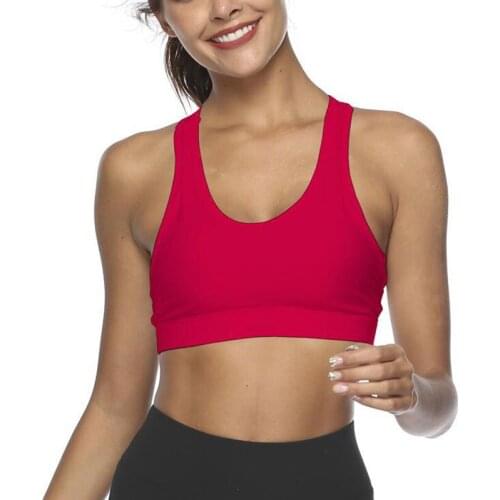 Hot Women Sports Yoga Running Bra Crop Top Vest Padded Bras with Pocket DO2