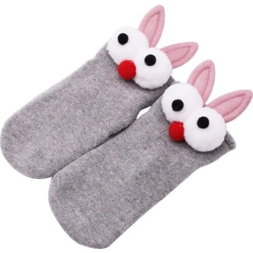 Ins Baby Socks Toddler Boys Girls Infant Spring Cotton Cartoon Socks Warm Anti Slip Floor Sock Leg Warmer