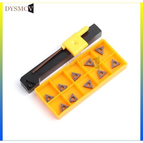 10 pcs TCMT110204 + 1 pcs STGCR1212H11 carbide inserts for CNC lathe turning cutter external tool holder machined high quality