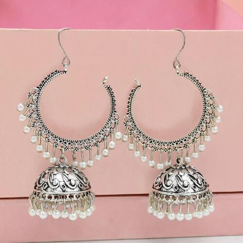 Ethnic Turkish Egypt Love Heart Pendant Earing For Women Retro Alloy Tassel Hoop Earrings Fashion Jewelry India Gypsy Pendientes