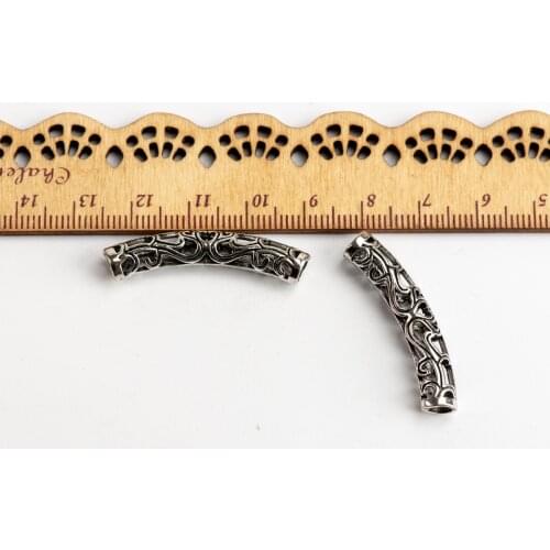 Jewelry finding & components diy make up accessory Tibetan silver bead Carve patterns handmade diy bracelet necklace #JZ324