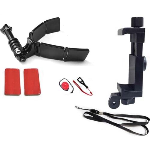 Full Face Helmet Chin Bracket For GoPro Hero 9 8 7 5Yi 4K For Insta360 Foldable Camera Strap Front Mount Accessories