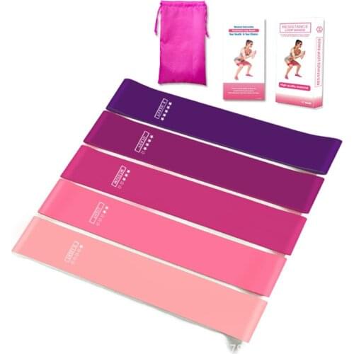 Training Fitness Strength Hip Glute Loop Resistance Bands TPE Rubber Latex Pilate Mini Yoga Crossfit Workout Equipment
