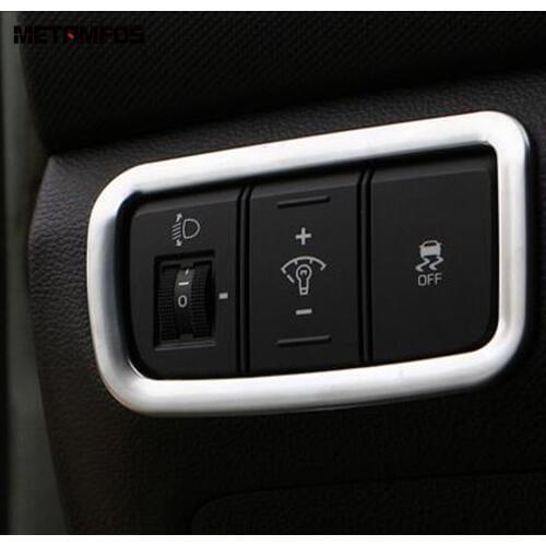 For Hyundai Cantus Creta ix25 2017 2018 2019 Matte Head Light Lamp Control Switch Cover Trim Decoration Interior Car Accessories