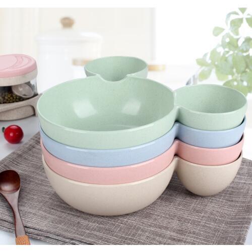 Cartoon Kid Table Dinner Bowl Children Tableware Baby Dinner Plate Baby Toddler Children Training Bowl Fruit Bowl 4 Colors