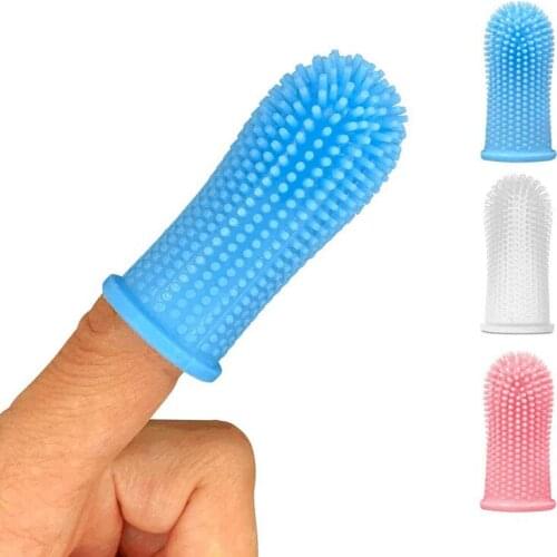Soft Silicone Pet Tooth Brush Finger Toothbrush Bad Breath Care Pet Dog Cat Cleaning Dog Supplies Things for Dogs Accessories