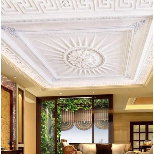 Wallpaper for walls 3d ceiling White relief Bedroom hotel living room 3d wallpaper ceiling mural wallpaper
