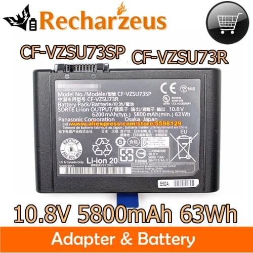 Genuine PANASONIC CF-VZSU73R Li-ion Laptop Battery 5800mAh 63Wh 10.8V Black For Toughbook CF-D1GVDBYCA Battery