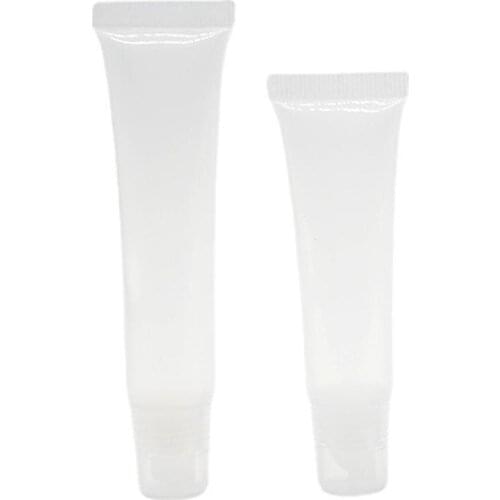 Transparent Plastic Empty Lip Gloss Balm Soft Tube Cosmetic Container Packing Material Girls Cosmetics DIY Tools Refillable