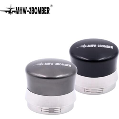 58.35mm Adjustable Coffee Tamper Stainless Steel Thread/Fan Base Espresso Powder Hammer Coffee Accessories For Barista