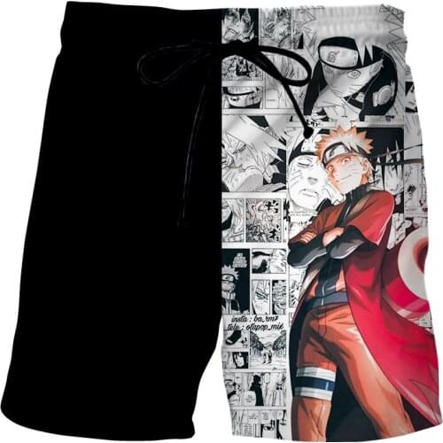 Top Anime Short Homme New Summer Peach Fleece Quick-Drying Shorts Printed Big Shorts Mens Loose Large Size Beach Pants