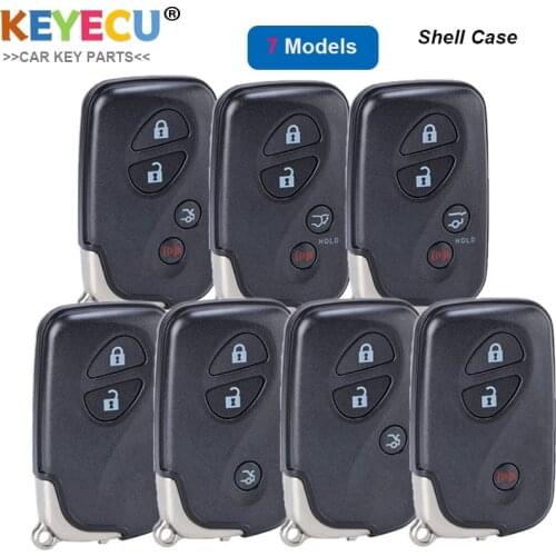 KEYECU Smart Remote Car Key Case Shell for Lexus GS430 ES350 GS350 LX570 IS350 RX350 IS250, Fob 2/ 3/ 4 Buttons With TOY48 Blade