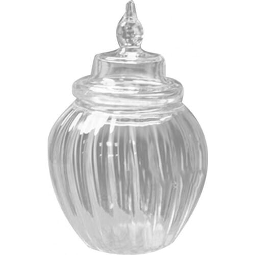 Mini Glass Candy Bottle Dollhouse Miniature Simulation Storage Can Model Toys Bottle Jar Box Home House Decoration