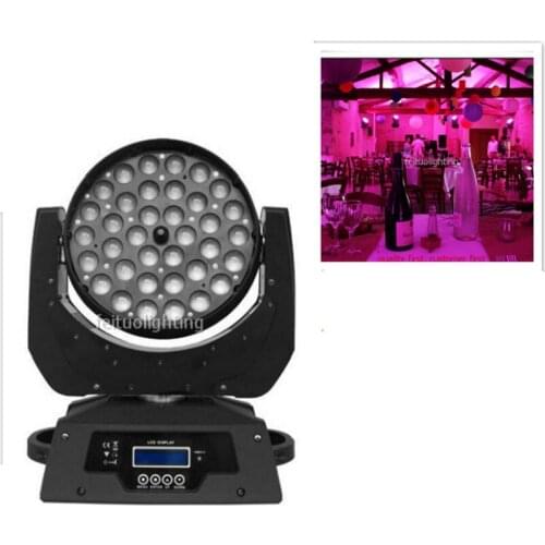 6 lights) Stage Intelligent Rotate Zoom RGBW 4-in-1 36*10W LED Moving Head Wash Zoom Stage Light
