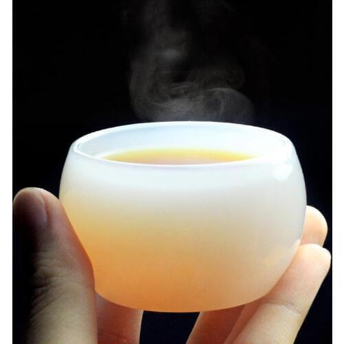 High Quality White Jade Porcelain Teacup Ceramics Master Cups Kung Fu Tea Cup Tea Bowl Drinkware Teacups Sake Bowls Accessories