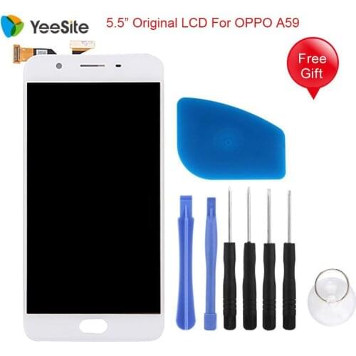 Yeesite 5.5" Original LCD Screen for OPPO A59 A1601 F1S LCD Display and with Touch Screen Digitizer Assembly+Free Tools No Frame