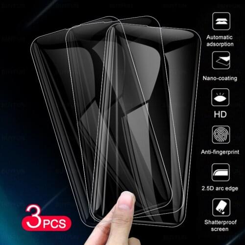 3pcs full cover protective glass for for iphone 13 pro max iphone13 i phone 13 mini glass armor screen protectors toughend film