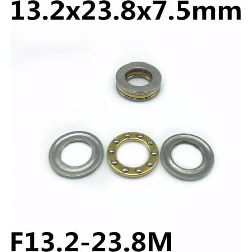 10Pcs F13.2-23.8M 13.2x23.8x7.5 mm Axial Ball Thrust Bearing plane thrust ball bearing High quality