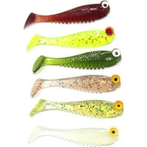 10pcs/Bag Silicone Fishing Bait Fishing Lure Set 5.5Cm/7Cm T-Tail Soft Lure Artificial Bait