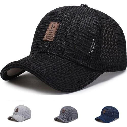 2021 Fashion Mens Baseball Cap Summer Sun Hat Womens Outdoor Sun Hat Cotton Mesh Breathable Hip Hop Hat Truck Drivers Hats